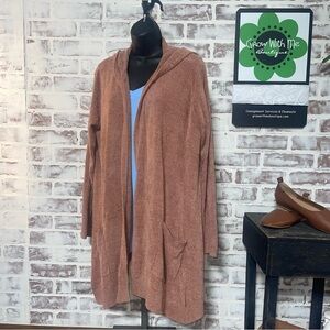 Barefoot Dreams Women's Cardigan in Rust women’s large